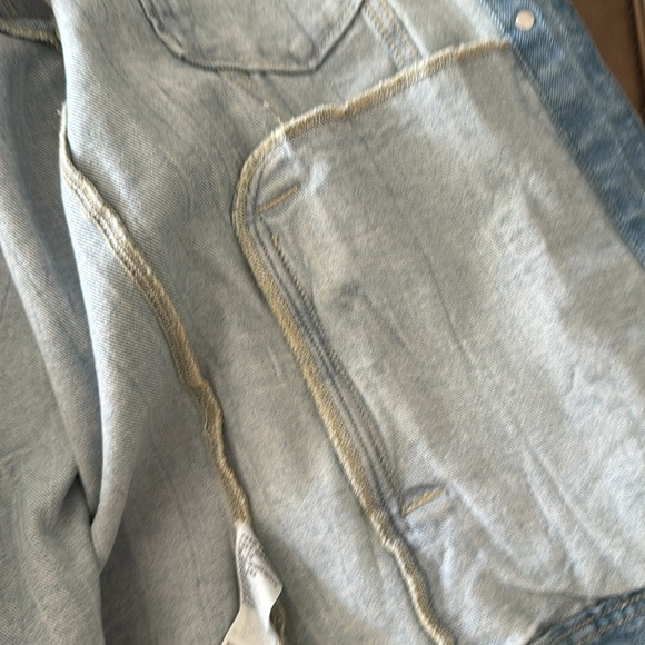 Upcycled Hollister Painted Horse Scene Distressed Denim Trucker Jacket Size M - Picture 6 of 12